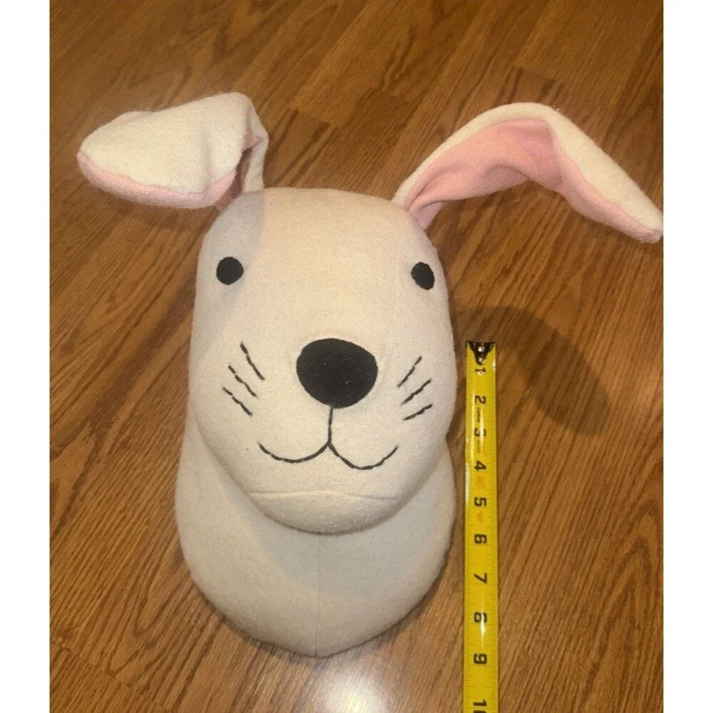 Plush Rabbit Head Wall Mount Target Pillowfort White Faux Bunny Wall Decor VGOOD